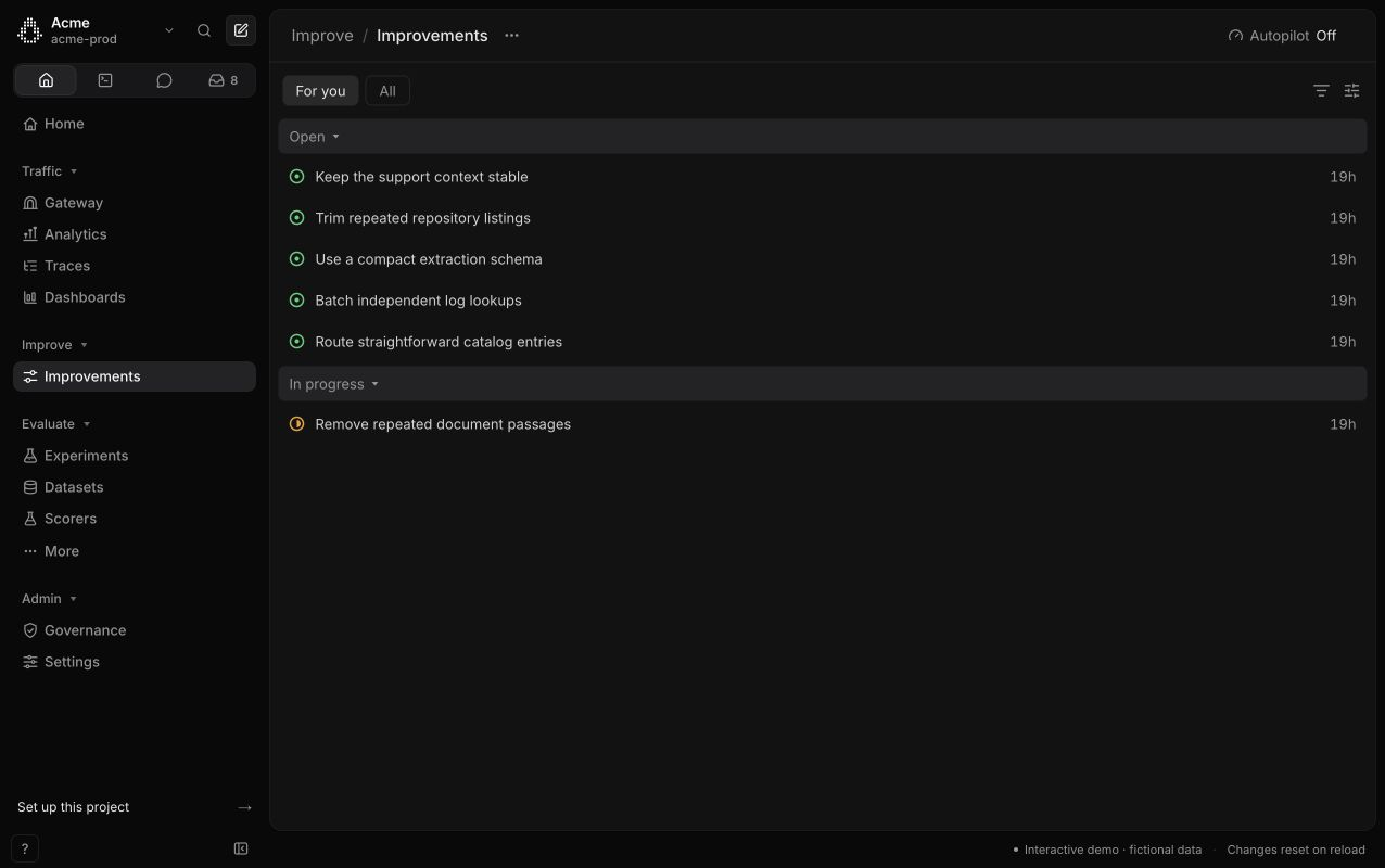 Caveman Cloud product preview with fictional sample data